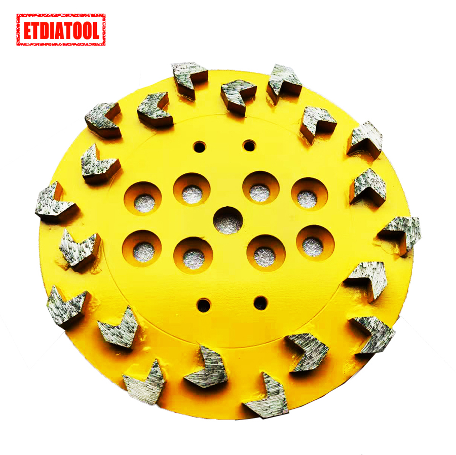 10 Inch Concrete Diamond Grinding Discs - Arrow Segments