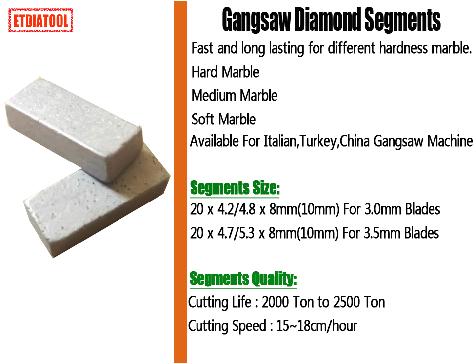 Gangsaw Segments